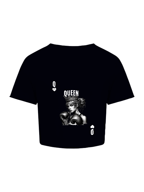 Women´s Tri-Blend Cropped T | Boxing Queen