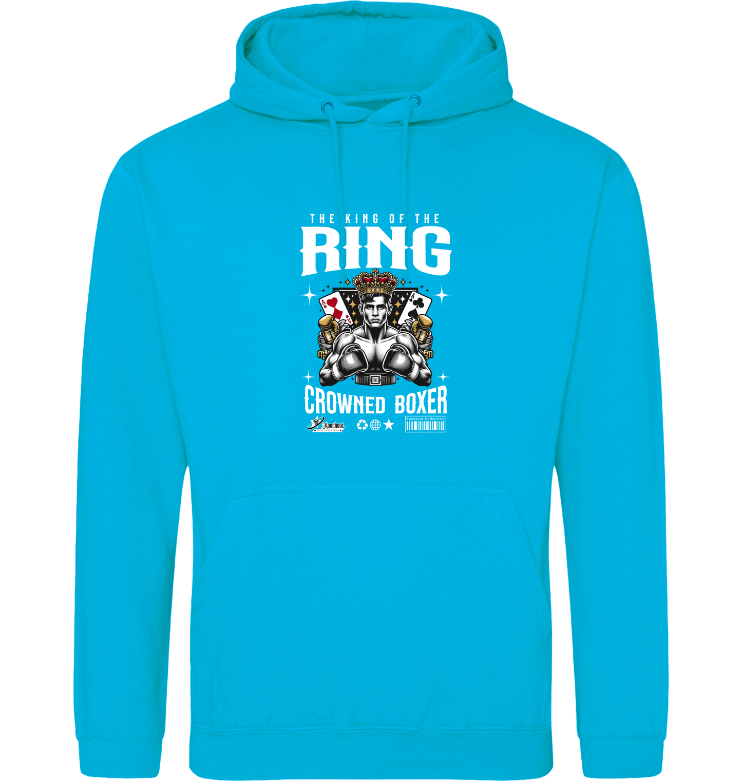 Hawaiian Blue Printed Hoody Front