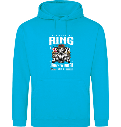 Hawaiian Blue Printed Hoody Front