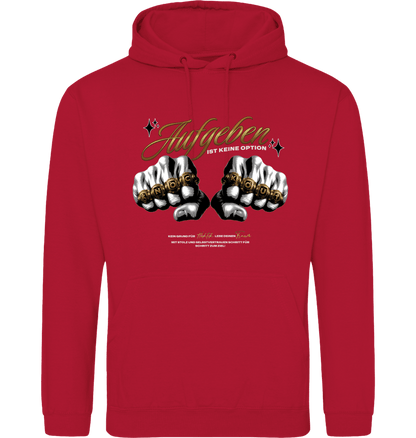 Fire Red Printed Hoody Front