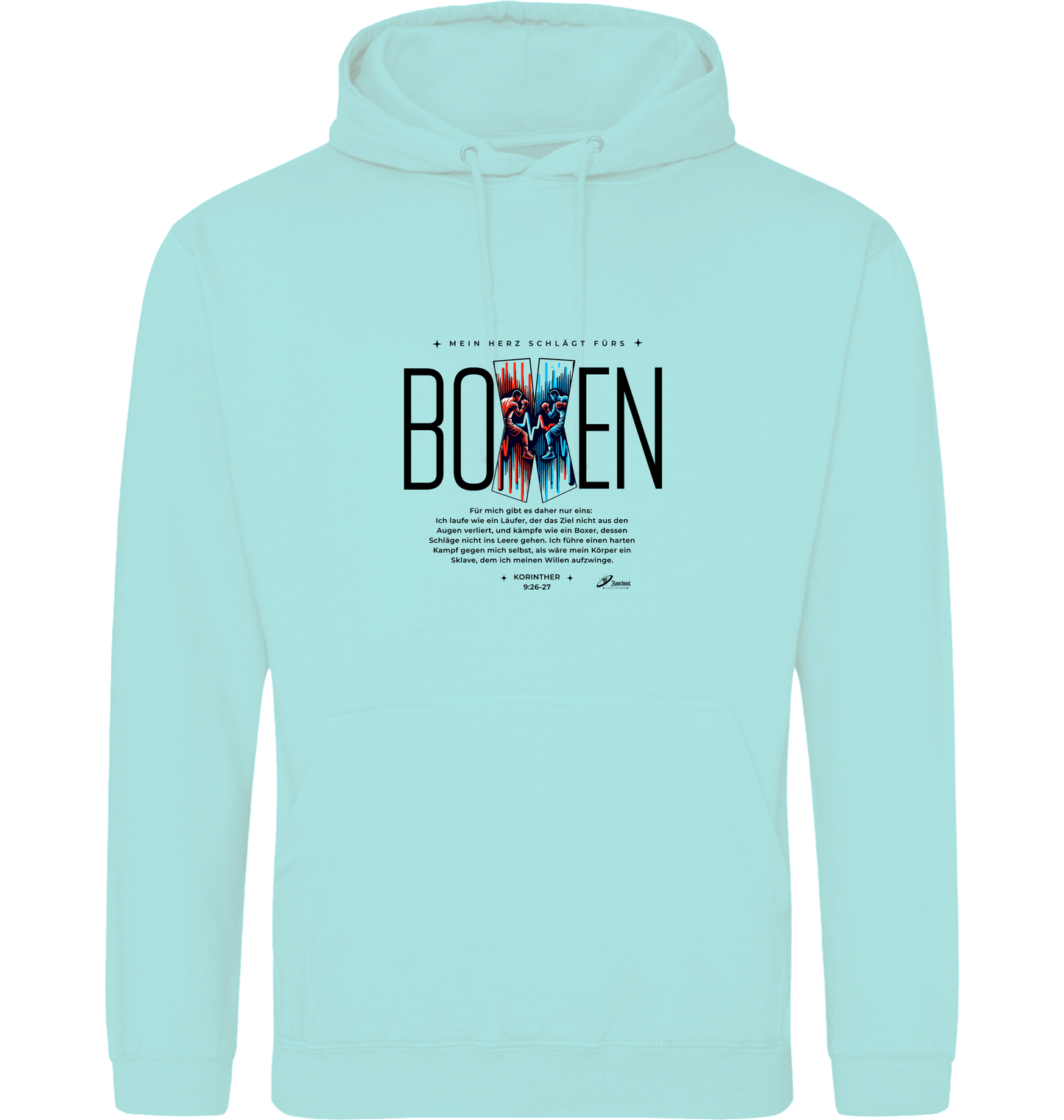 Peppermint Printed Hoody Front