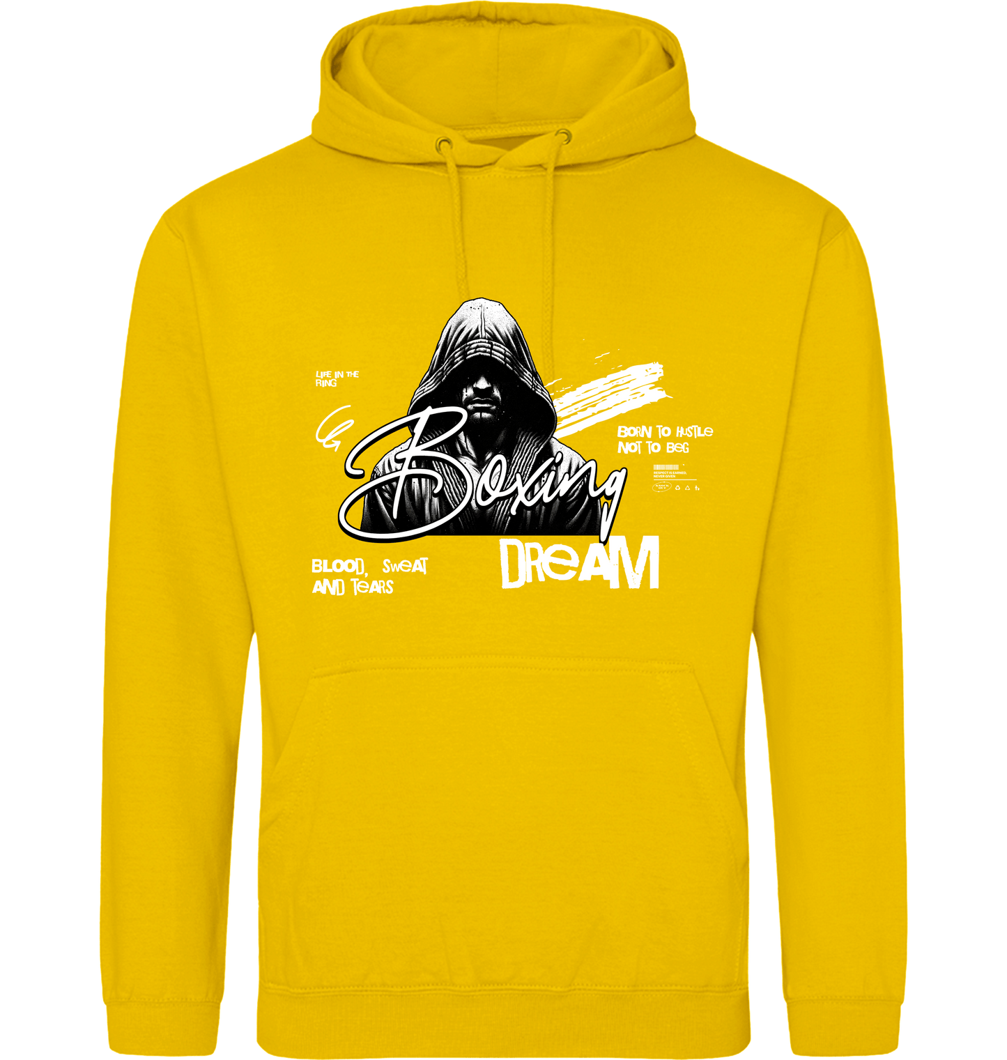 Gold Printed Hoody Front