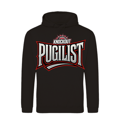Deep Black Printed Hoody Front