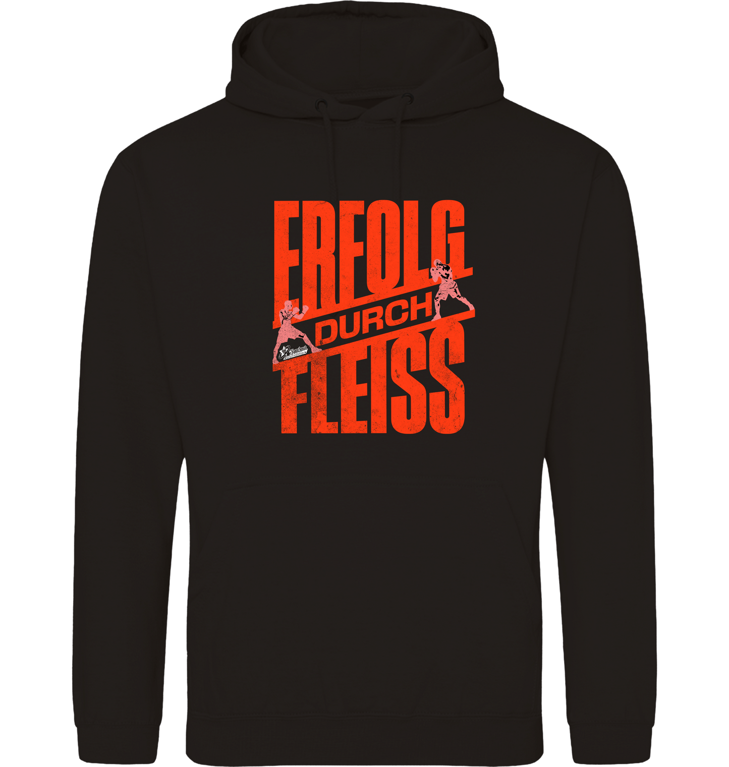 Deep Black Printed Hoody Front