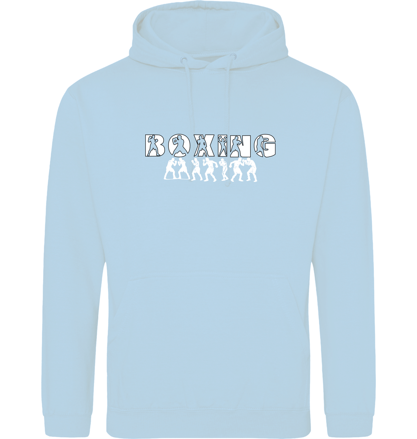 Sky Blue Printed Hoody Front