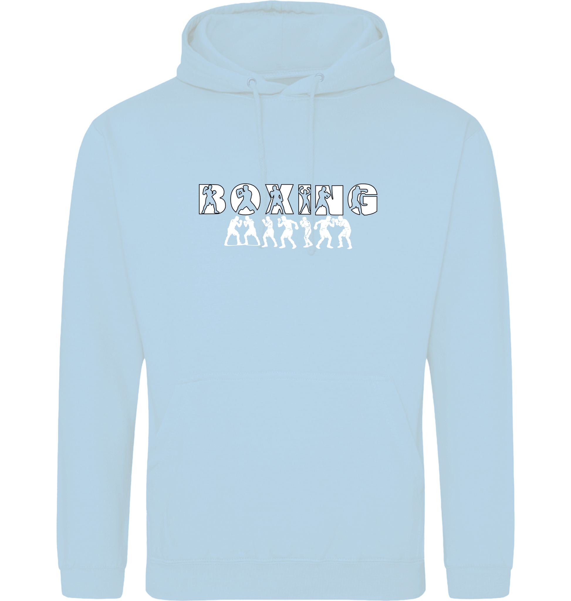 Sky Blue Printed Hoody Front