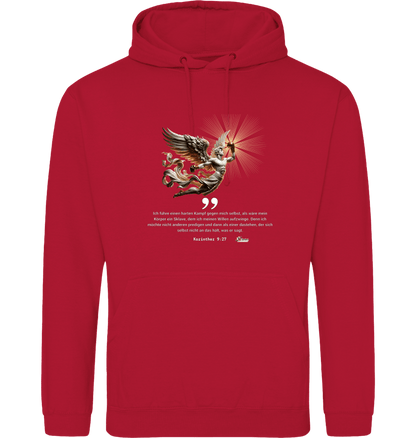 Fire Red Printed Hoody Front