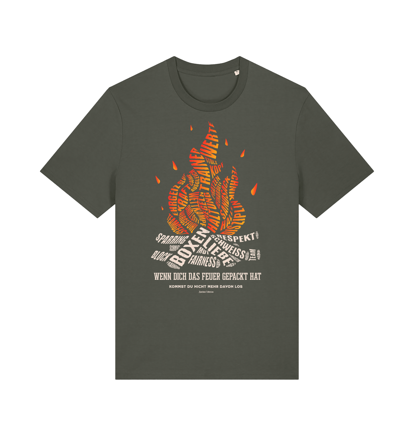 Khaki Printed T-shirt Front