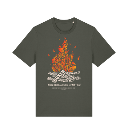 Khaki Printed T-shirt Front