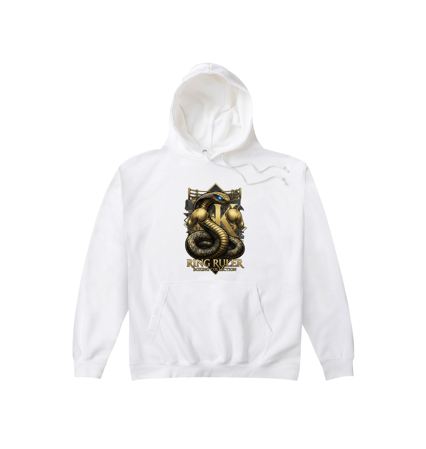 Arctic White Printed Hoody Front