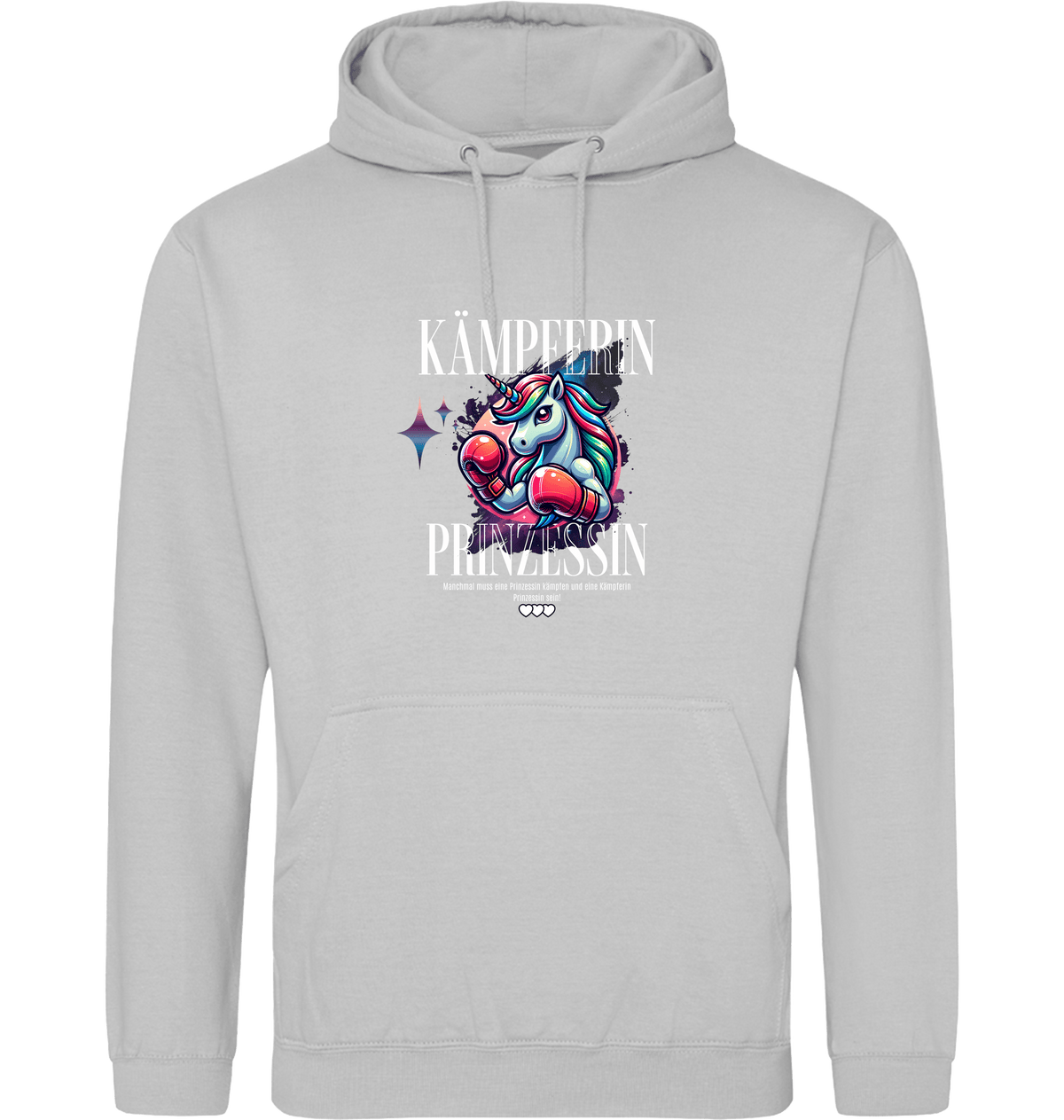 Moondust Grey Printed Hoody Front