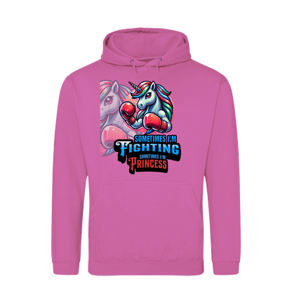 Candyfloss Pink Printed Hoody Front