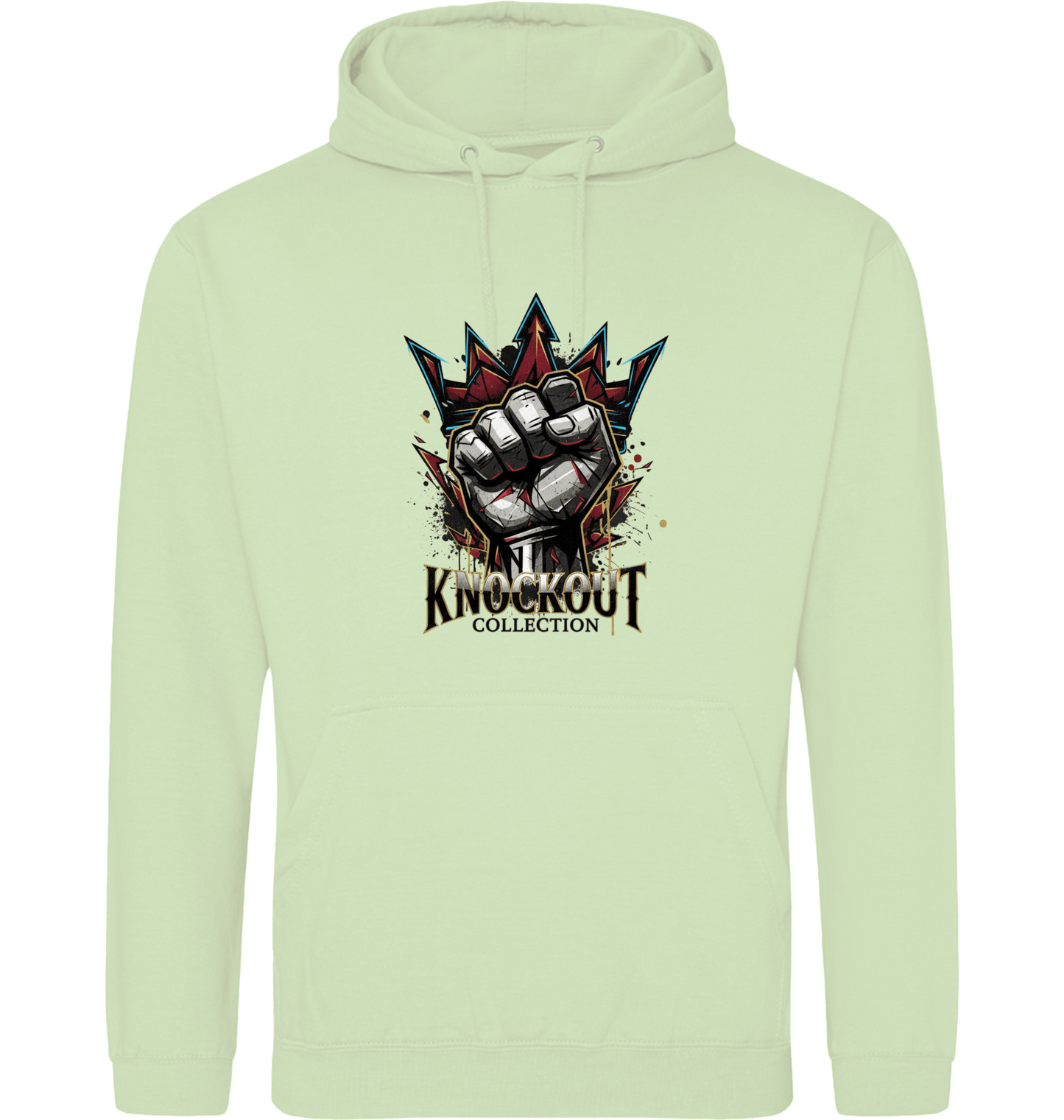 Pistachio Green Printed Hoody Front