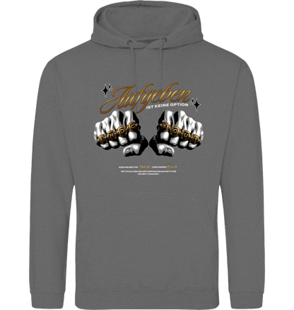Graphite Heather Printed Hoody Front
