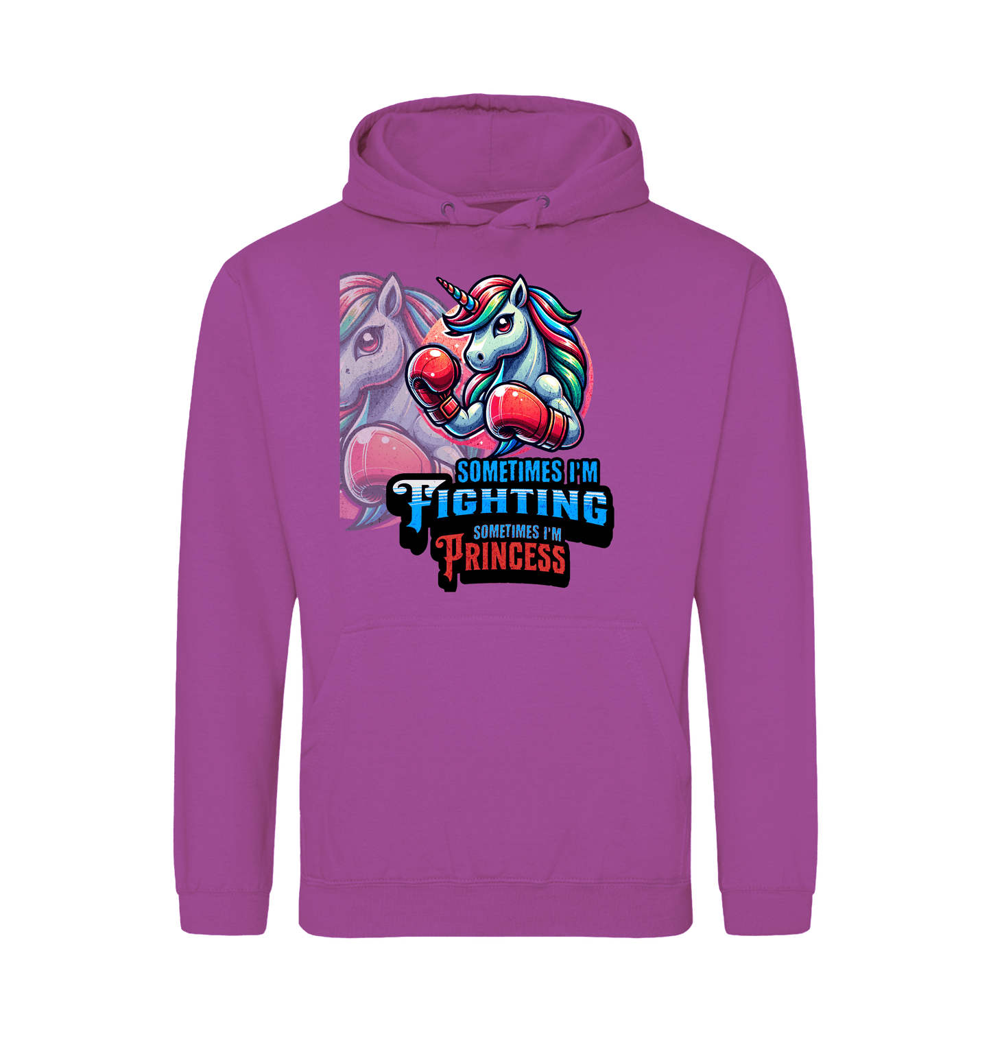 Magenta Magic Printed Hoody Front