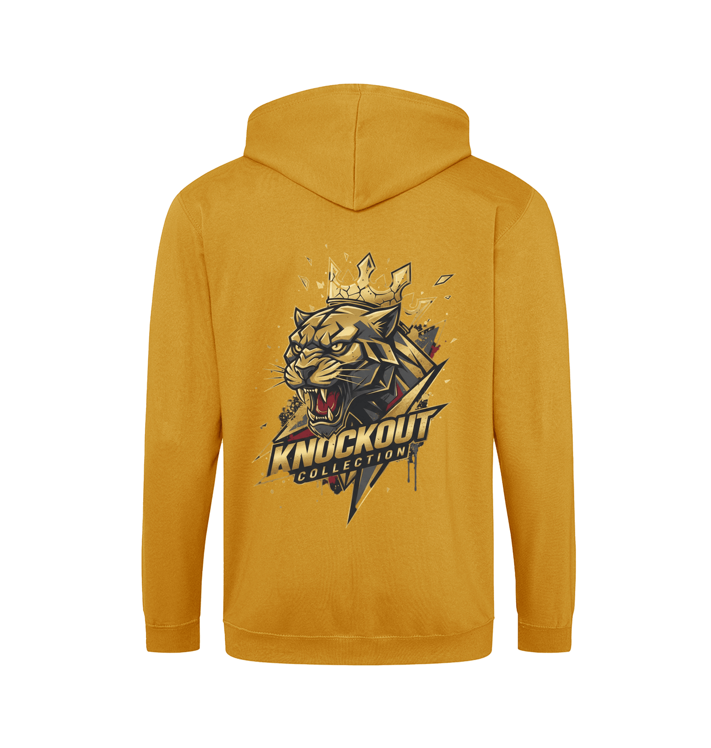 Mustard Zip hoody Back
