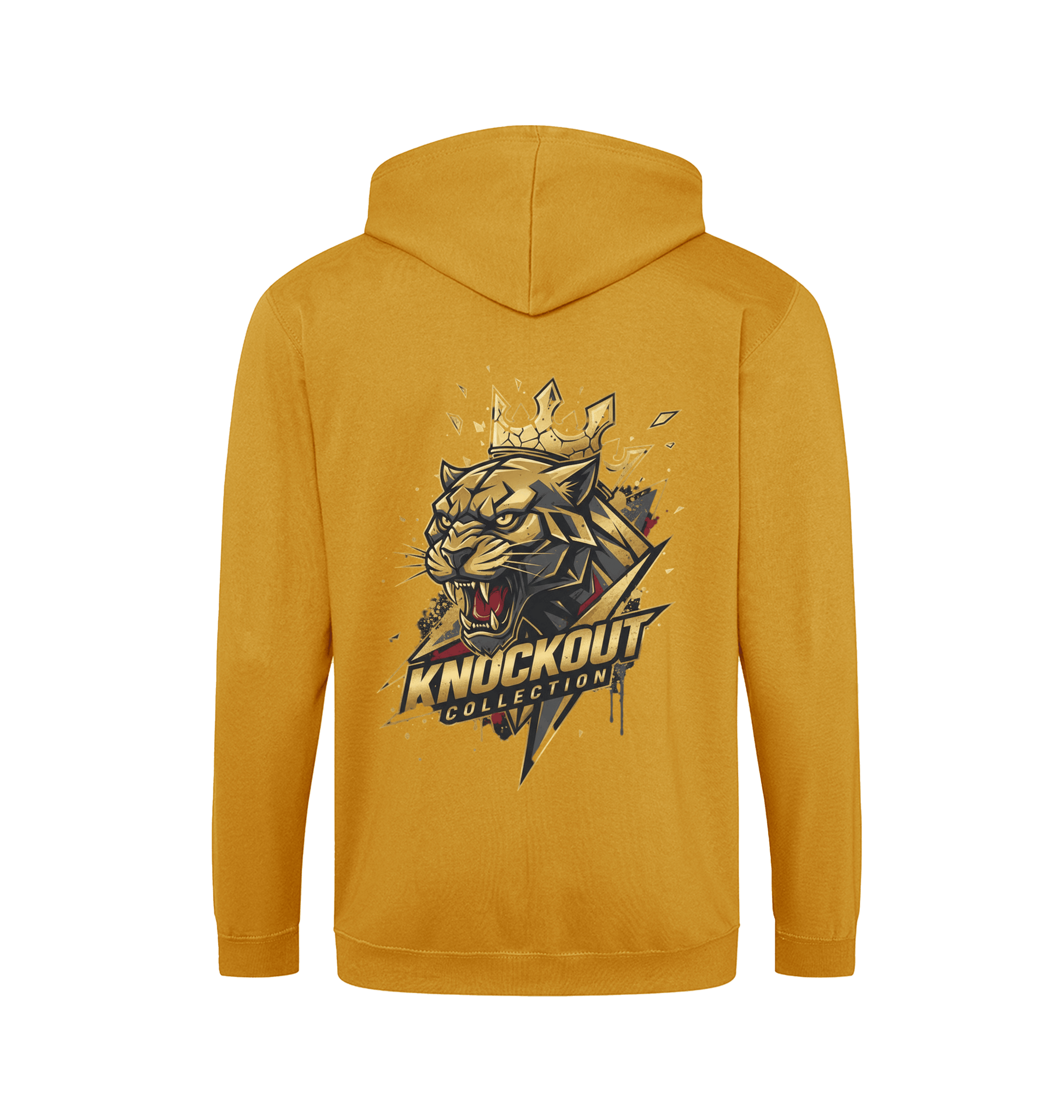 Mustard Zip hoody Back