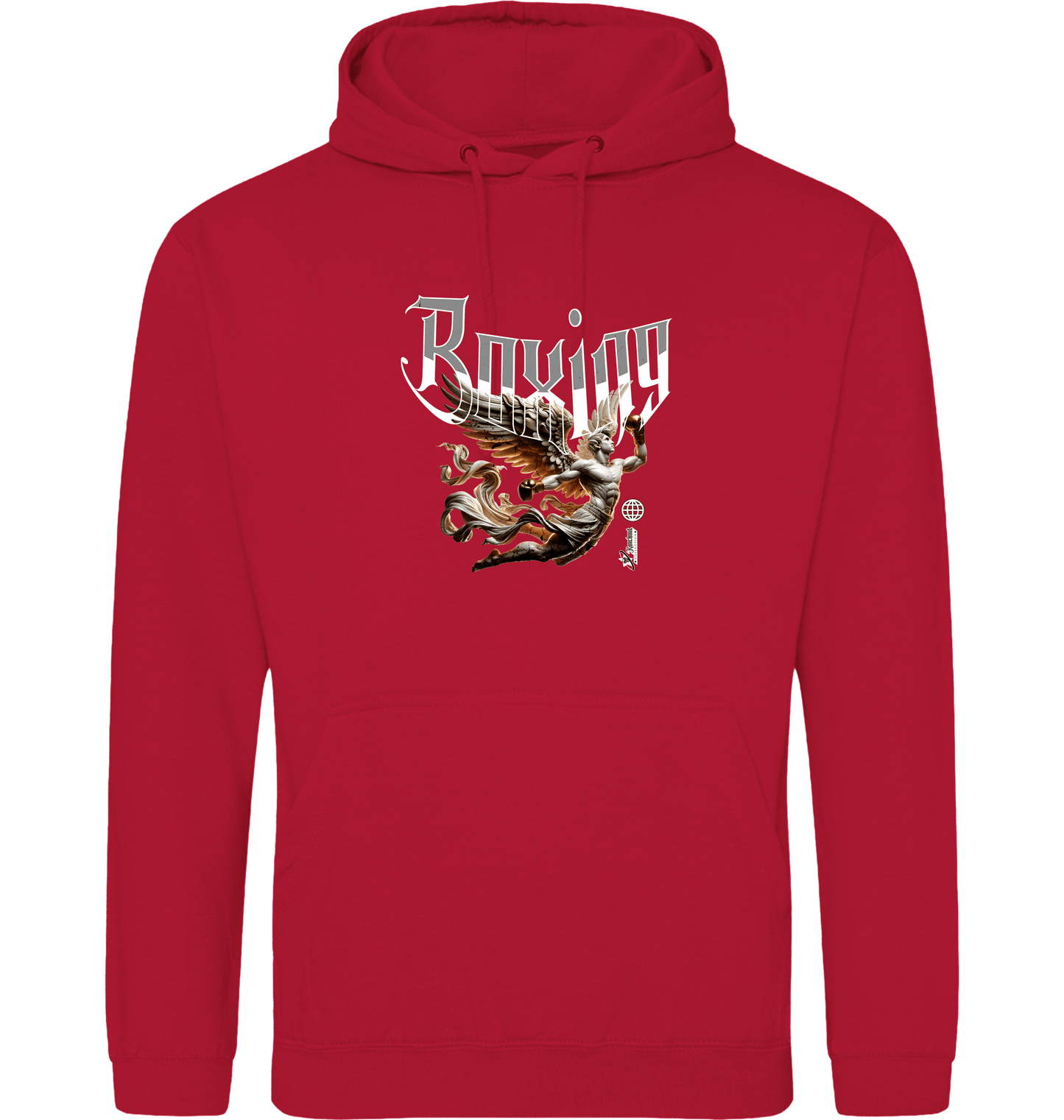 Fire Red Printed Hoody Front