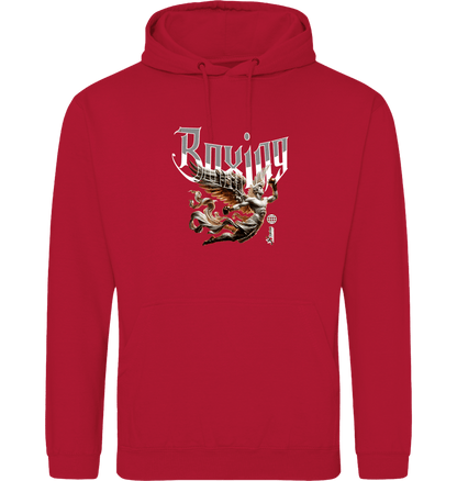 Fire Red Printed Hoody Front
