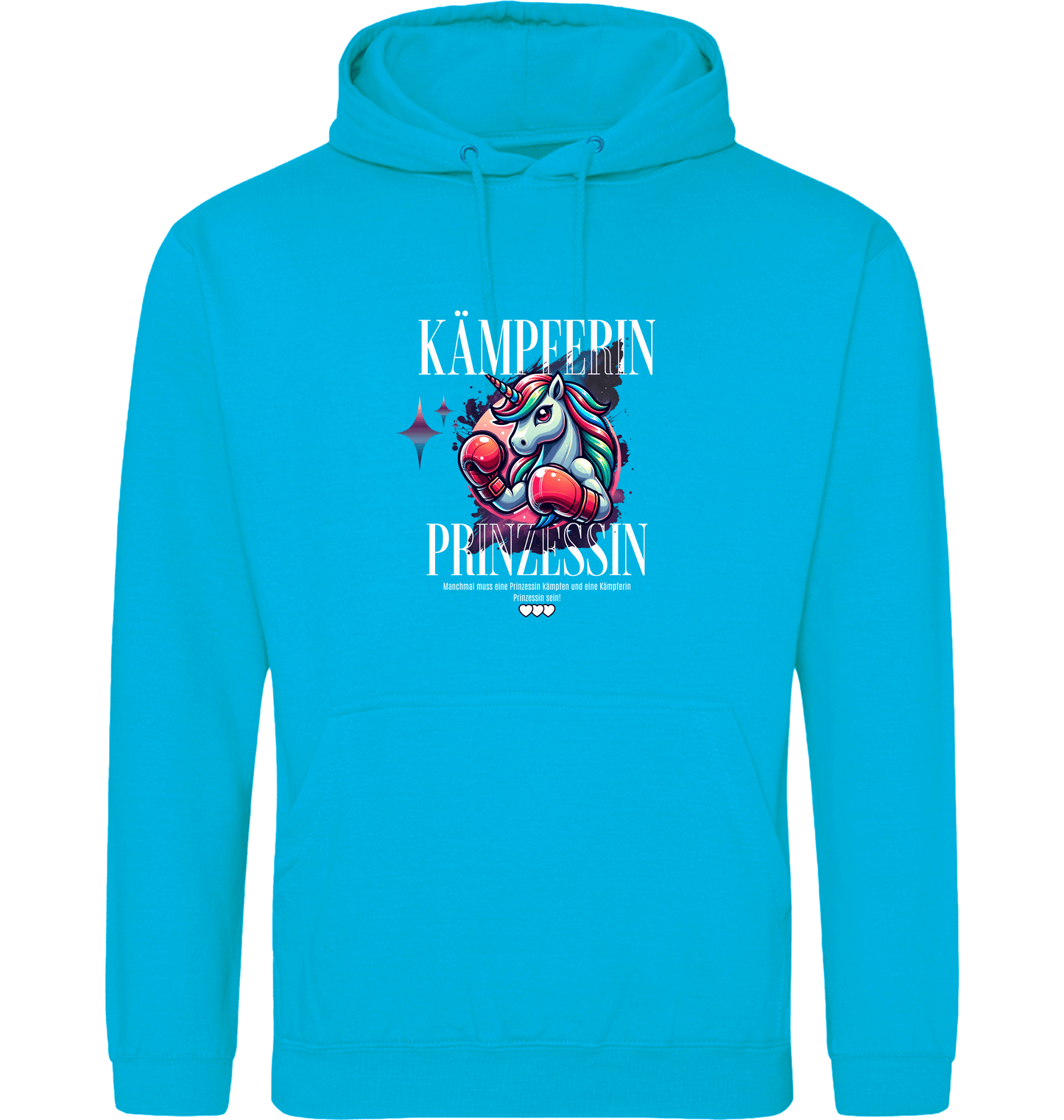 Hawaiian Blue Printed Hoody Front