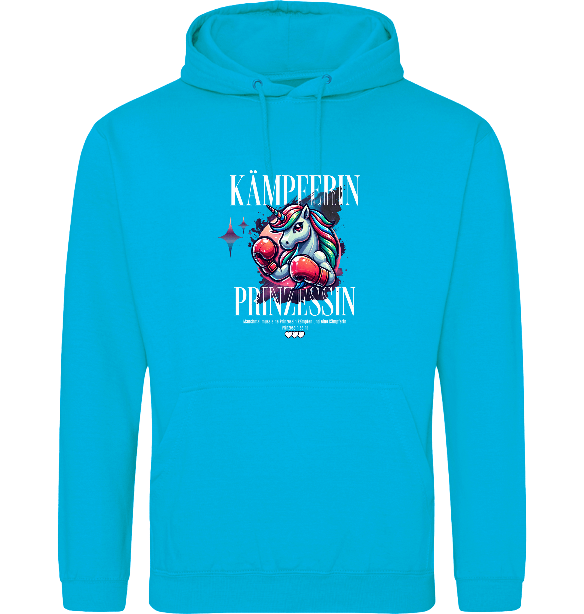 Hawaiian Blue Printed Hoody Front