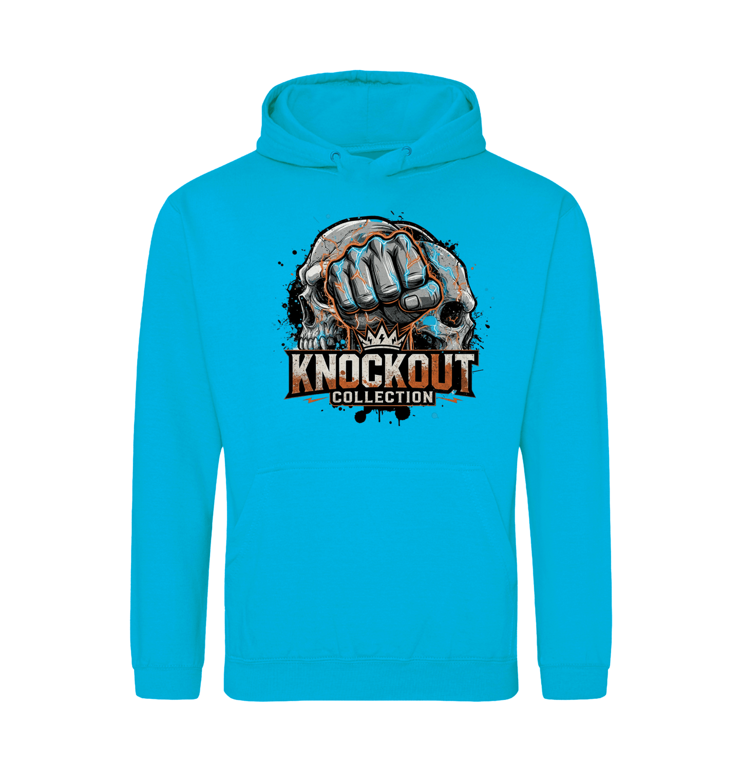 Hawaiian Blue Printed Hoody Front
