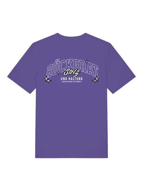 T-Shirt Classic Rückgrat lila