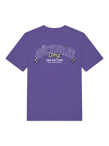 T-Shirt Classic Rückgrat lila