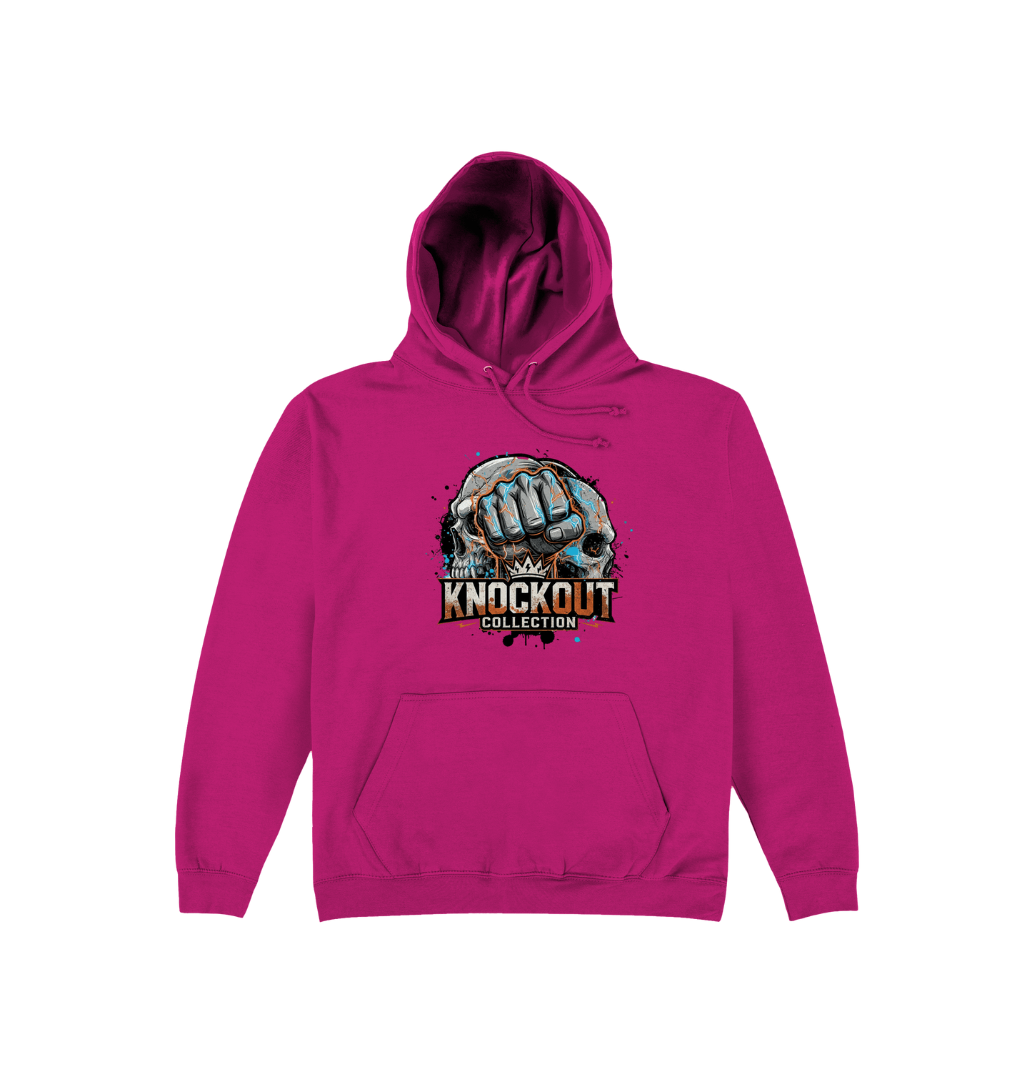 Hot Pink Printed Hoody Front