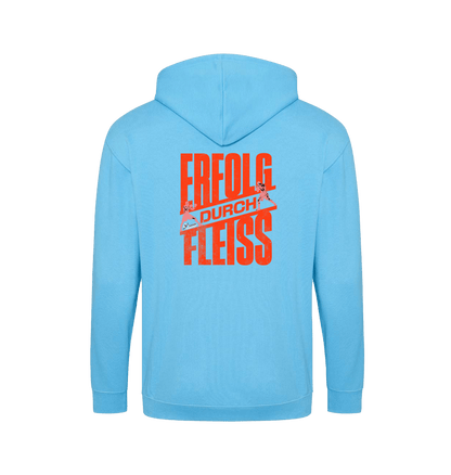 Hawaiian Blue Zip hoody Back