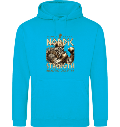 Hawaiian Blue Printed Hoody Front