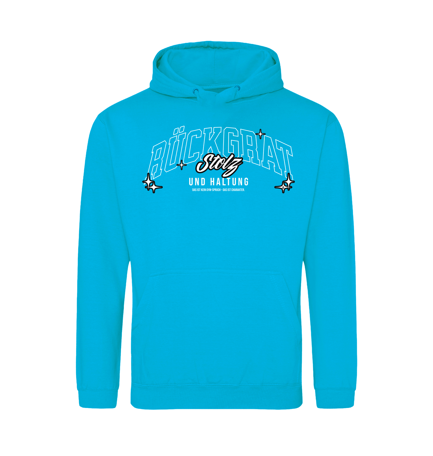 Hawaiian Blue Printed Hoody Front