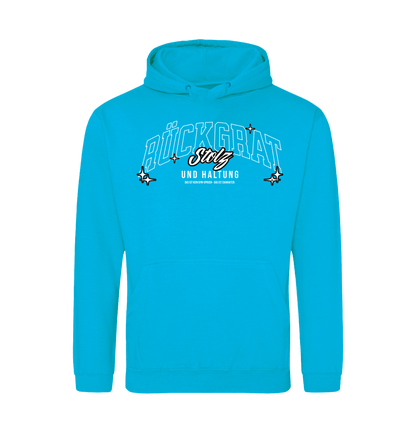 Hawaiian Blue Printed Hoody Front