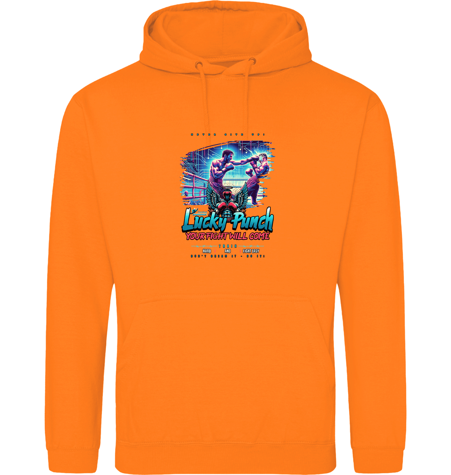 Orange Crush Printed Hoody Front