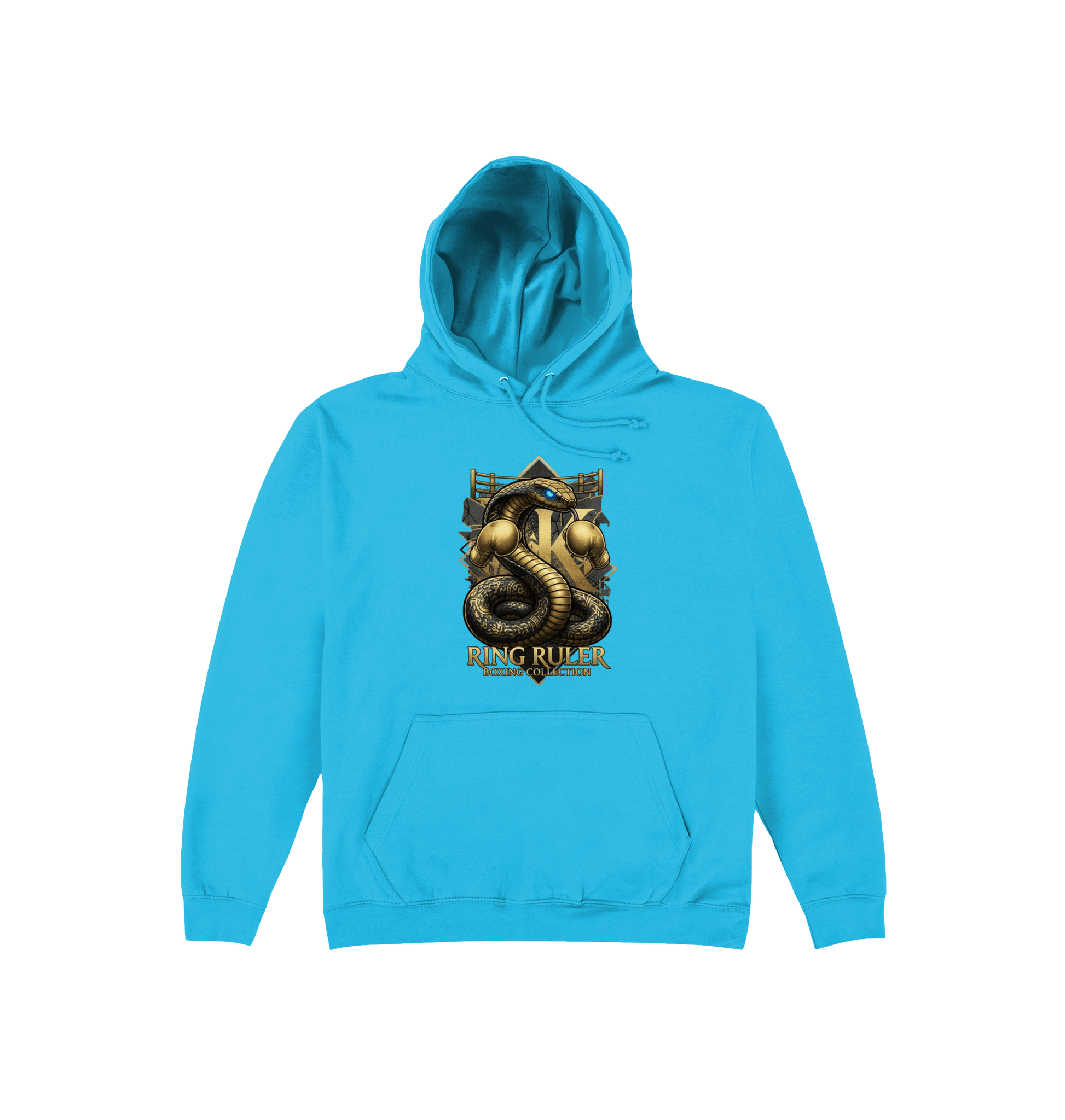Hawaiian Blue Printed Hoody Front