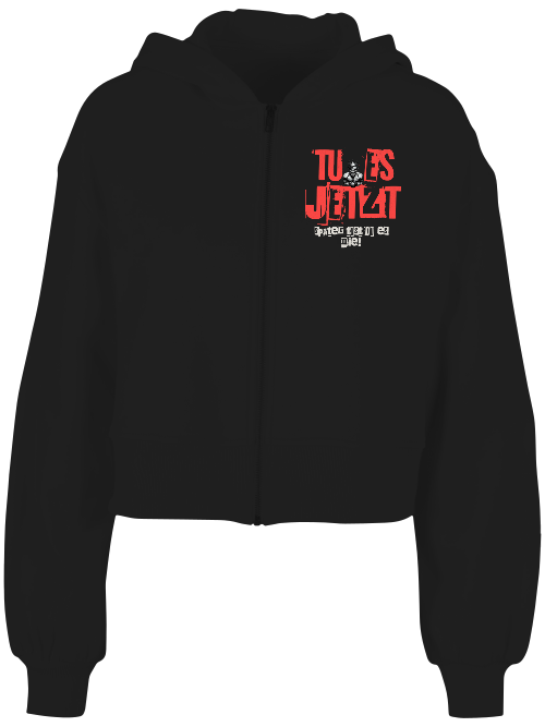 Ladies Short Oversized Zip Jacke Boxen | tu es jetzt!
