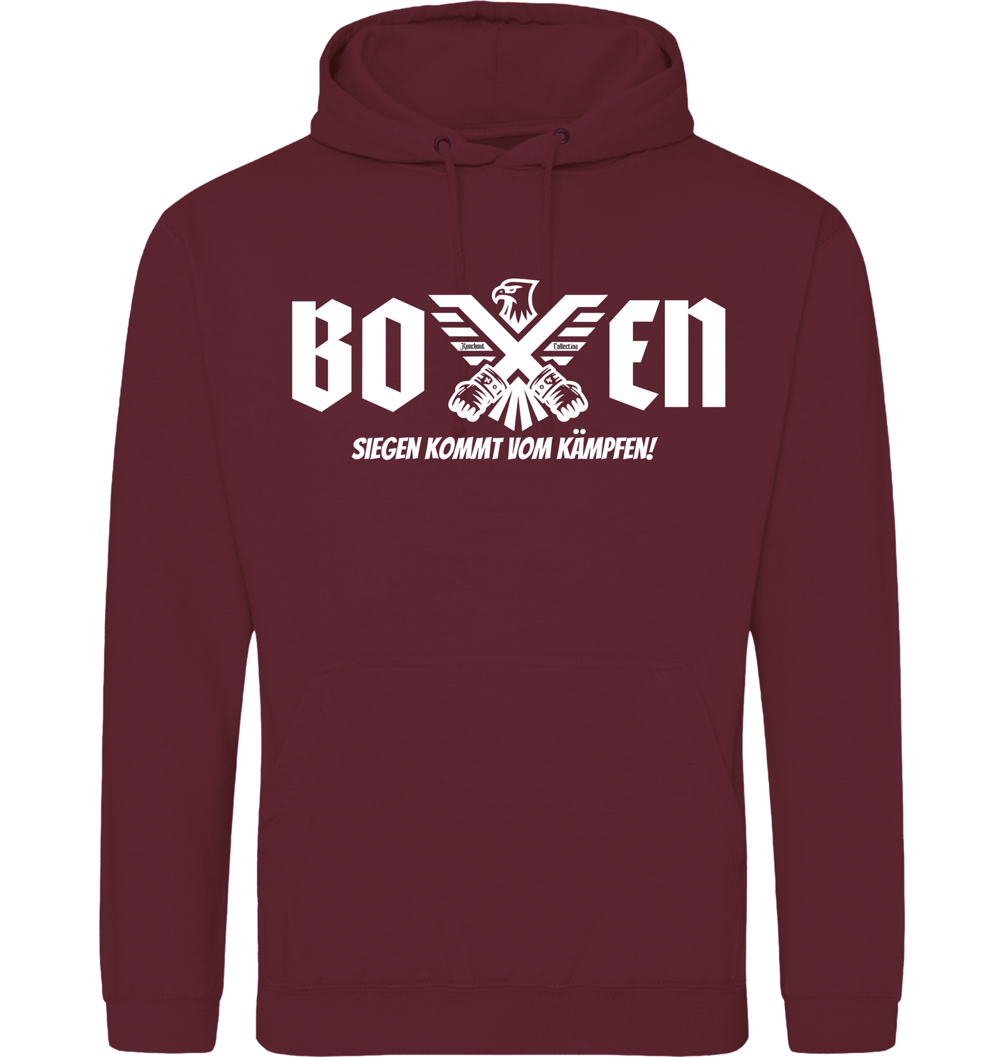 Burgundy Smoke Printed Hoody Front