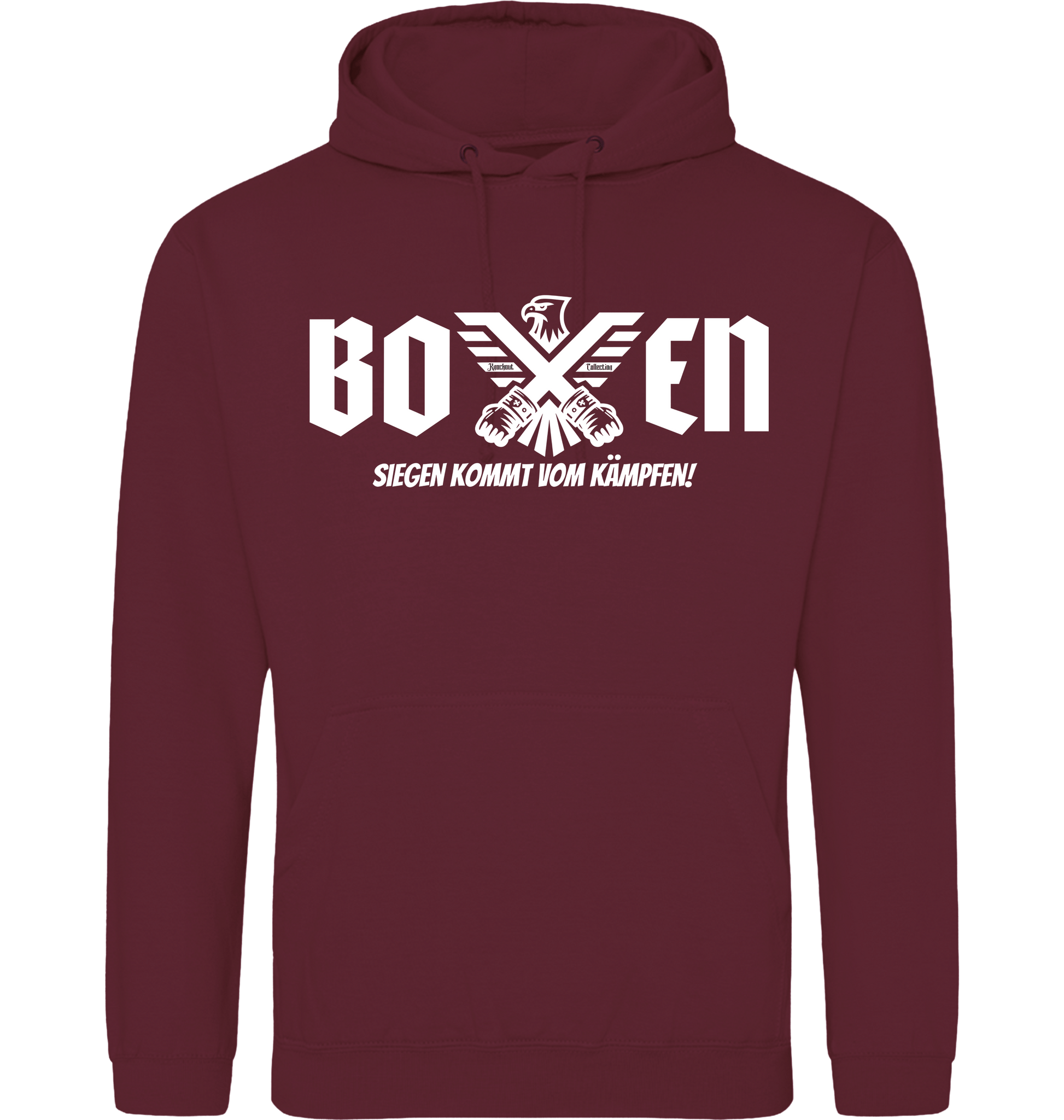 Burgundy Smoke Printed Hoody Front
