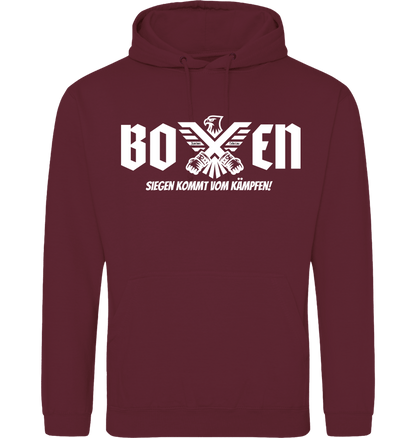 Burgundy Smoke Printed Hoody Front
