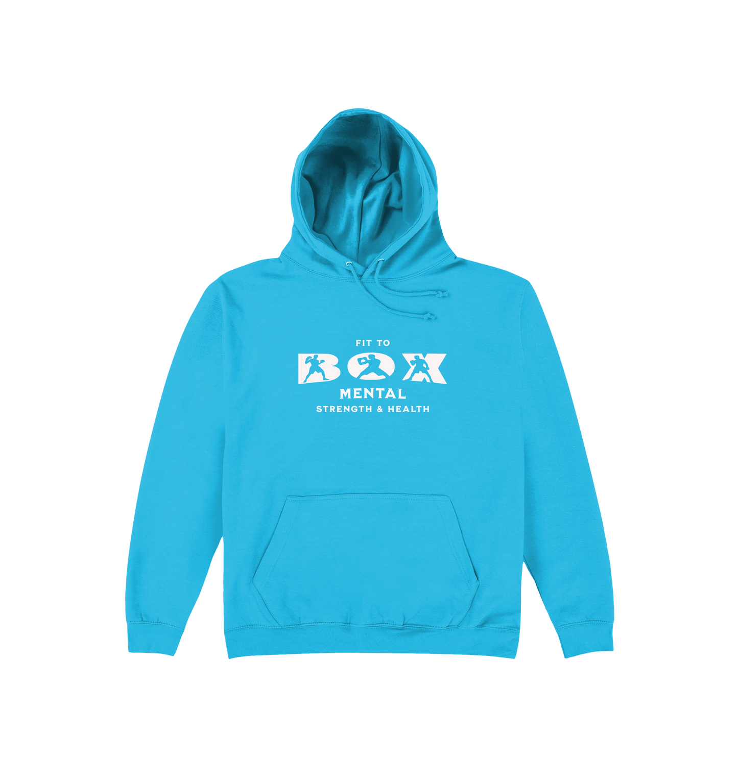 Hawaiian Blue Printed Hoody Front