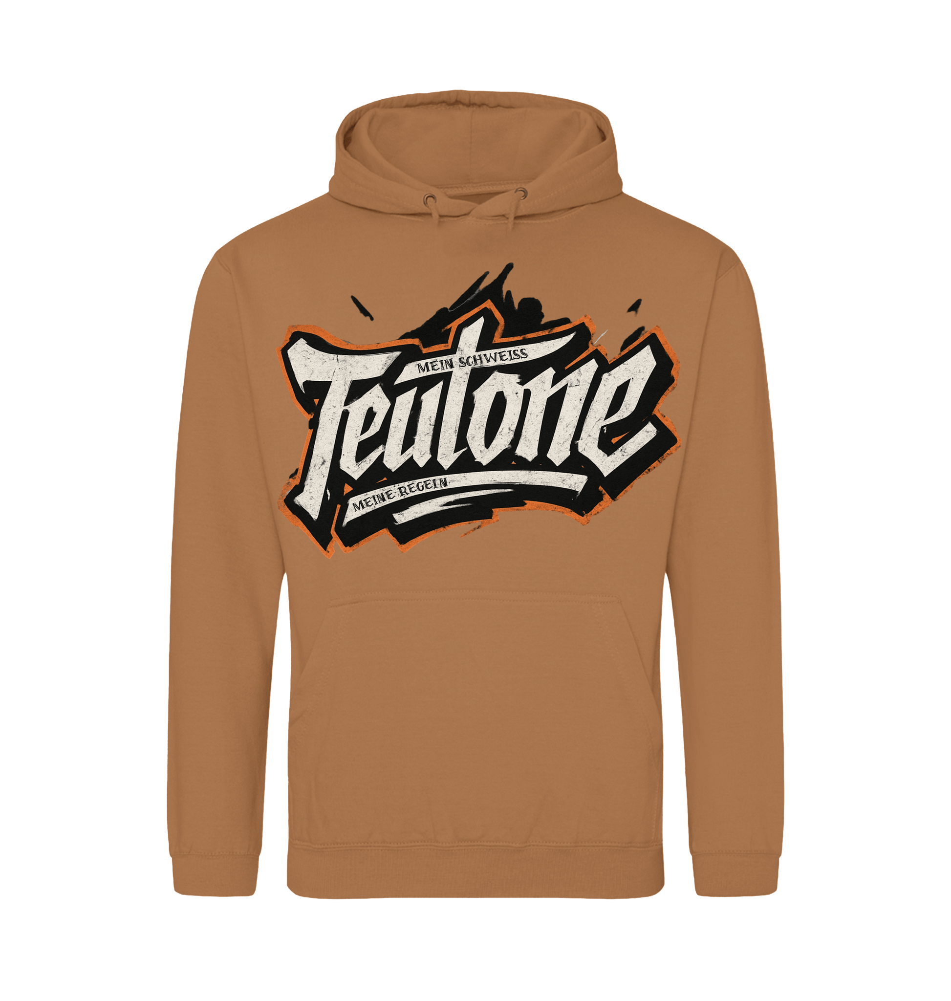 Caramel Latte Printed Hoody Front