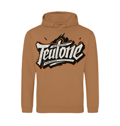 Caramel Latte Printed Hoody Front