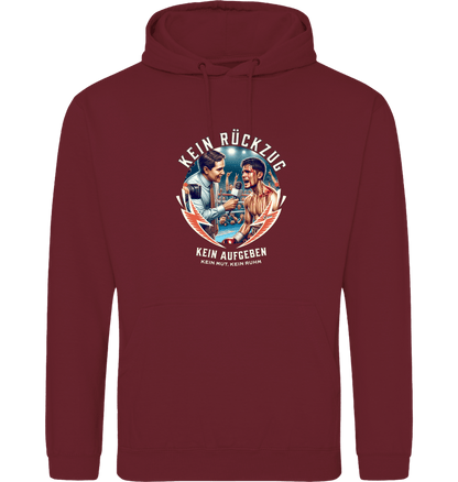 Burgundy Printed Hoody Front