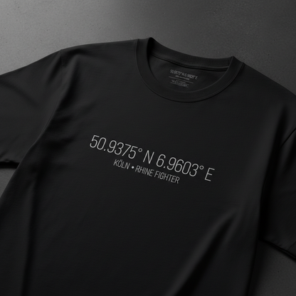 T-Shirt Classic Köln Koordinaten Schwarz Frontansicht Knockout Collection