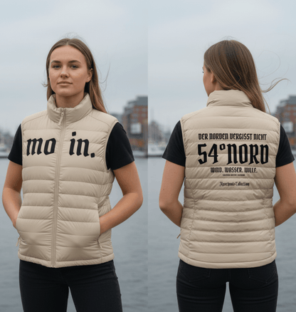 Steppweste Der Norden vergisst nicht Gischt Frontansicht – Kieler Streetwear | 54° Nord Knockout Collection