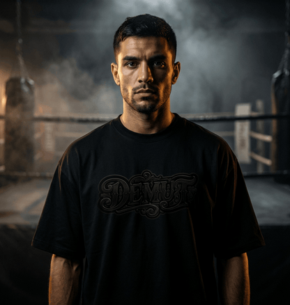  T-Shirt oversized Black Edition Demut Schwarz Rückansicht Knockout Collection