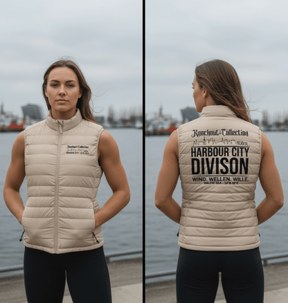  Steppweste Harbour City Gischt Desert Sand Seitenansicht – Norddeutsche Streetwear aus Kiel