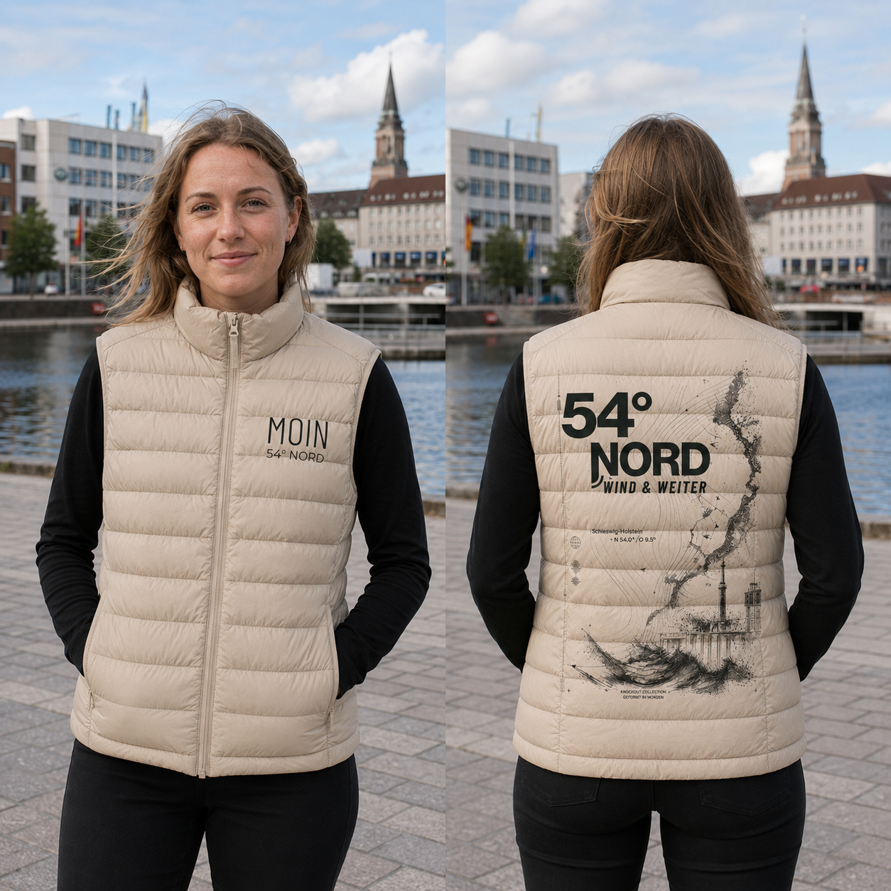 Steppweste Wind und Weiter Desert Sand mit großem Rückenprint